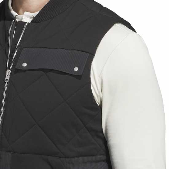 Дрехи за голф Adidas Go-To Quilted Dwr Full Zip Vest Mens Adidas Go-To Quilted Dwr Full Zip Vest Mens Дрехи за голф