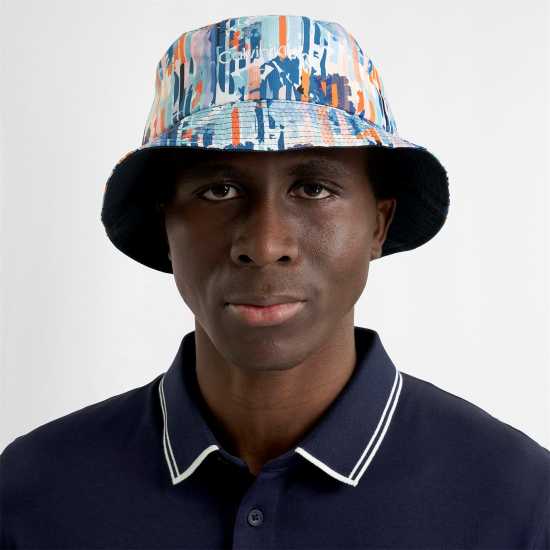 Calvin Klein Golf Men's Golf Cap Glitch Print Calvin Klein Golf Men's Golf Cap Glitch Print