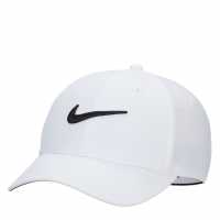 Nike Dri-Fit Club Structured Swoosh Cap Бяло/Черно Дрехи за голф