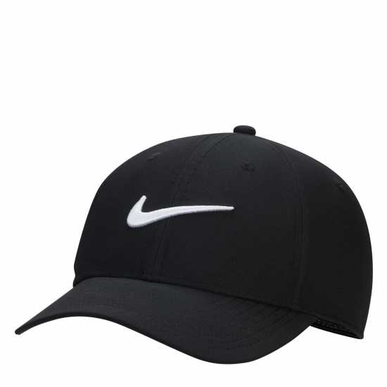 Nike Dri-Fit Club Structured Swoosh Cap Черно/Бяло Дрехи за голф