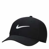 Nike Dri-Fit Club Structured Swoosh Cap Черно/Бяло Дрехи за голф