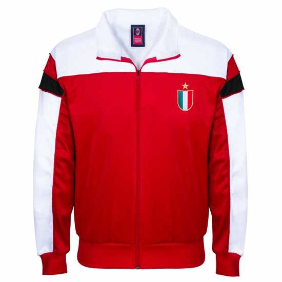 Футболни тренировъчни якета Score Draw Ac Milan 1988 Retro Football Tracksuit Jacket Adults Score Draw Ac Milan 1988 Retro Football Tracksuit Jacket Adults Футболни тренировъчни якета