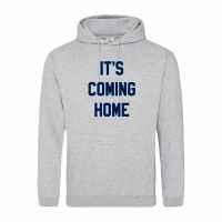 Classicos De Futebol England Fan Hoodie It's Coming Home Grey Коледни пуловери