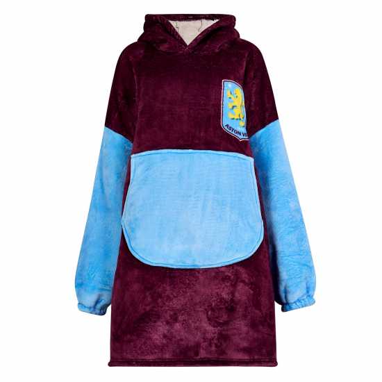 Team Football Officially Licensed Sherpa Fleece Hoodie For Adults Aston Villa FC 