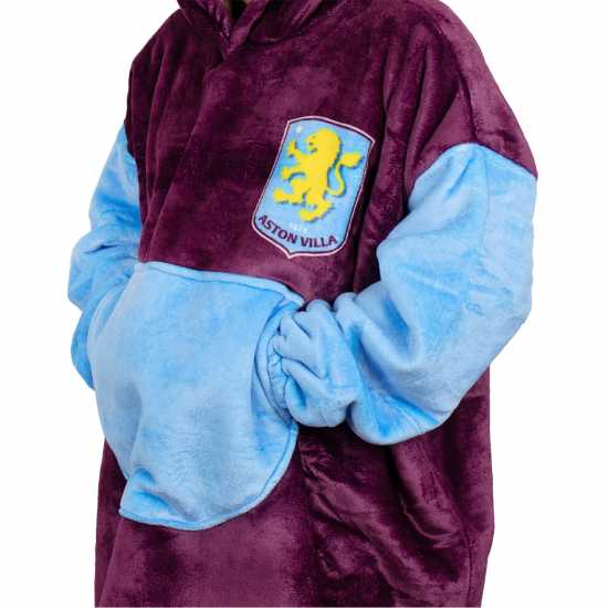 Team Football Officially Licensed Sherpa Fleece Hoodie For Adults Aston Villa FC 