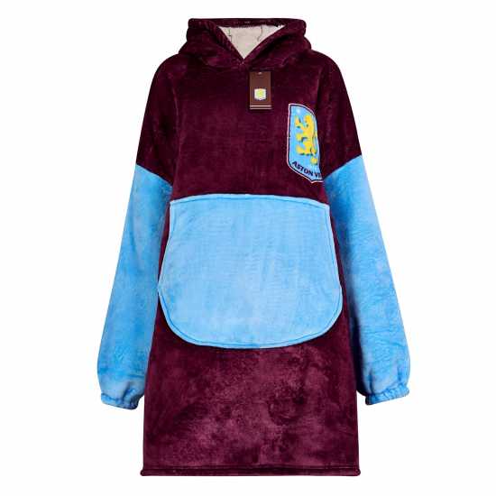 Team Football Officially Licensed Sherpa Fleece Hoodie For Adults Aston Villa FC 