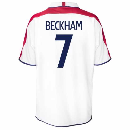 Домакинска Футболна Фланелка Score Draw Sd England Retro Home Shirt 2004 Adults Beckham 7 