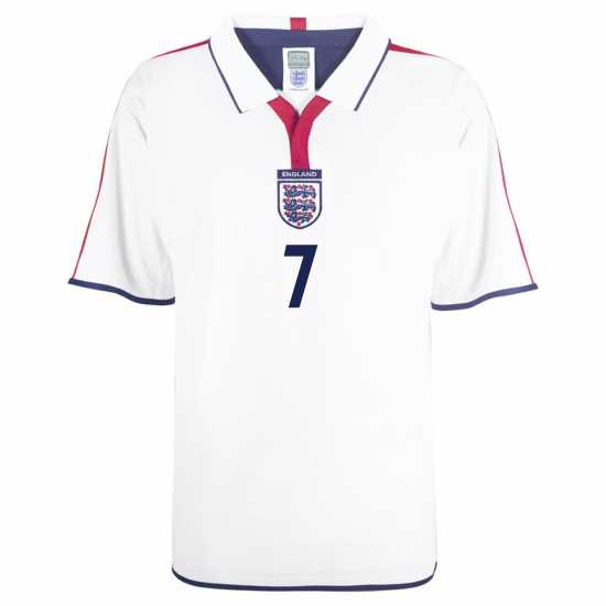 Домакинска Футболна Фланелка Score Draw Sd England Retro Home Shirt 2004 Adults Beckham 7 