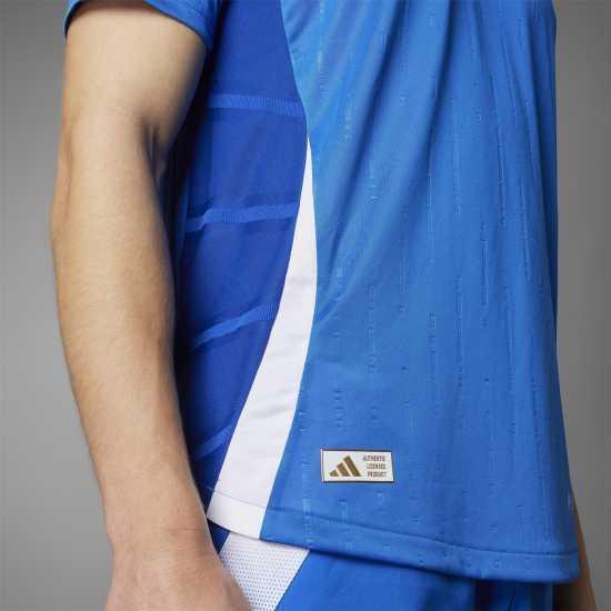 Adidas Italy Shirt 2024 Authentic Adults Blue Мъжки ризи