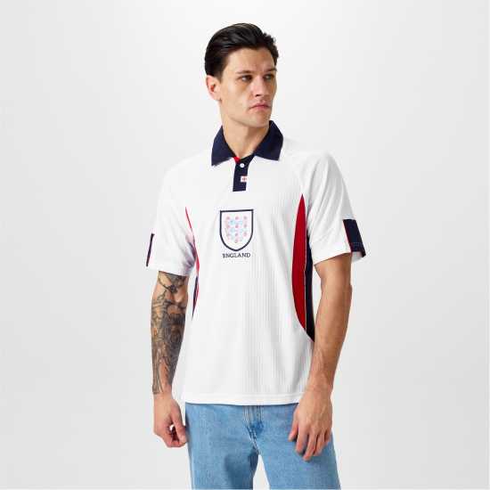 Домакинска Футболна Фланелка Score Draw Score Draw England Home Shirt 1998  