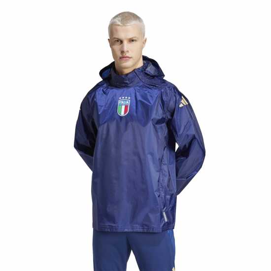 Футболни екипи за бягане Adidas Italy Tiro 24 Pro Rain Top Adults Adidas Italy Tiro 24 Pro Rain Top Adults Футболни екипи за бягане