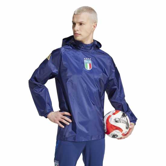 Футболни екипи за бягане Adidas Italy Tiro 24 Pro Rain Top Adults Adidas Italy Tiro 24 Pro Rain Top Adults Футболни екипи за бягане