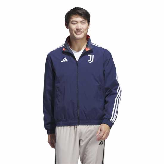 Футболни тренировъчни якета Adidas Juventus Anthem Jacket Adults Adidas Juventus Anthem Jacket Adults Футболни тренировъчни якета