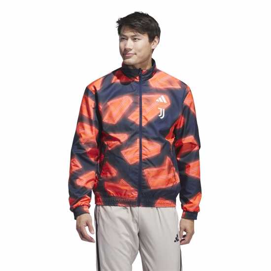 Футболни тренировъчни якета Adidas Juventus Anthem Jacket Adults Adidas Juventus Anthem Jacket Adults Футболни тренировъчни якета