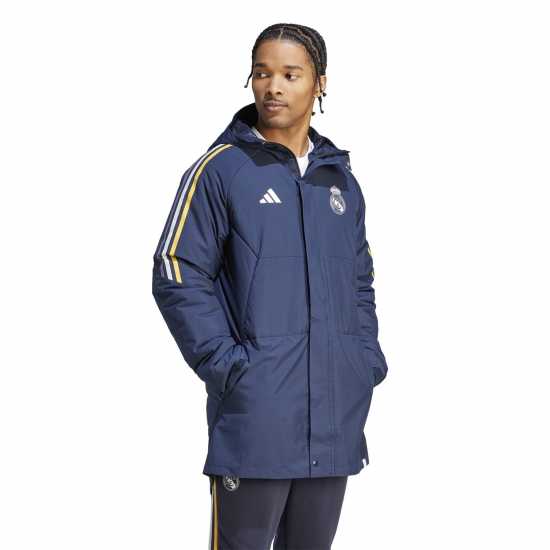 Футболни тренировъчни горнища Adidas Real Madrid Condivo 23 Stadium Parka Adults Adidas Real Madrid Condivo 23 Stadium Parka Adults
