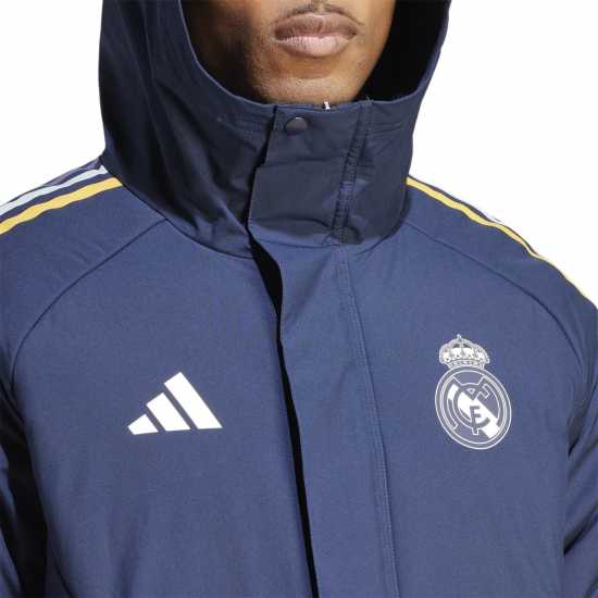 Футболни тренировъчни горнища Adidas Real Madrid Condivo 23 Stadium Parka Adults Adidas Real Madrid Condivo 23 Stadium Parka Adults