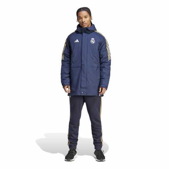 Футболни тренировъчни горнища Adidas Real Madrid Condivo 23 Stadium Parka Adults Adidas Real Madrid Condivo 23 Stadium Parka Adults