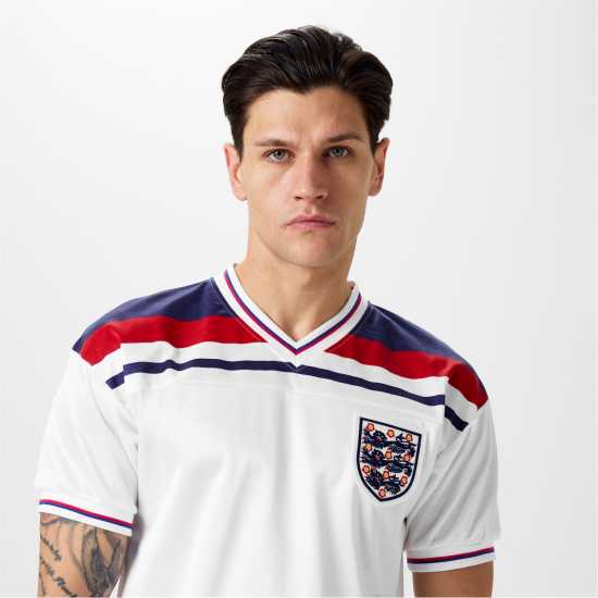 Домакинска Футболна Фланелка Draw England 1982 Home Shirt Adults  