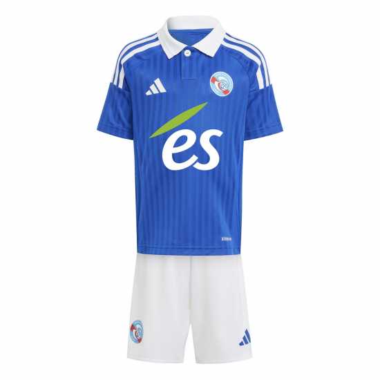 Детски тениски и фланелки Adidas Strasbourg Home Minikit 2025 2026 Infants Adidas Strasbourg Home Minikit 2025 2026 Infants Детски тениски и фланелки
