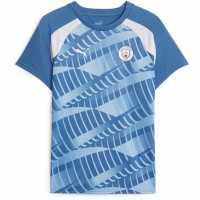 Puma Manchester City Pre Match Shirt 2023 2024 Womens Blue/White Дамски тениски и фланелки