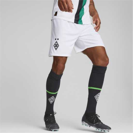 Puma Borussia Mönchengladbach Shorts Replica Adults Wht/Blk/Grn Мъжки къси панталони