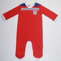 Fa England Retro Baby Grow 1982 Red Бебешки дрехи