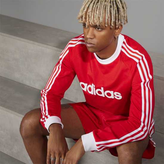 Футболни тренировъчни горнища Adidas Риза С Дълъг Ръкав Bayern Originals 70S Long Sleeve Shirt Adults Adidas Риза С Дълъг Ръкав Bayern Originals 70S Long Sleeve Shirt Adults Футболни тренировъчни горнища