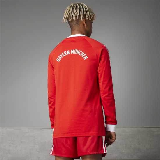 Футболни тренировъчни горнища Adidas Риза С Дълъг Ръкав Bayern Originals 70S Long Sleeve Shirt Adults Adidas Риза С Дълъг Ръкав Bayern Originals 70S Long Sleeve Shirt Adults Футболни тренировъчни горнища