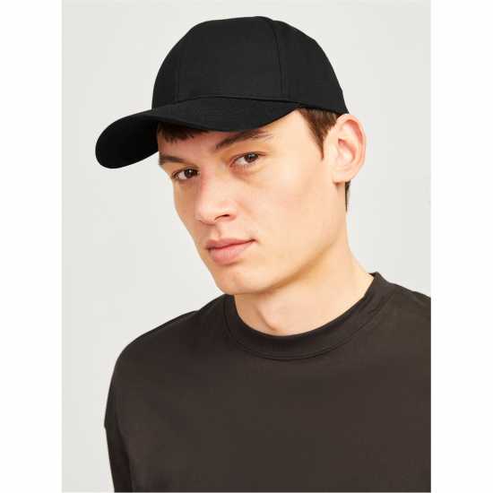 Jack And Jones Adults Jacplain Baseball Cap Black Jack And Jones Adults Jacplain Baseball Cap Black