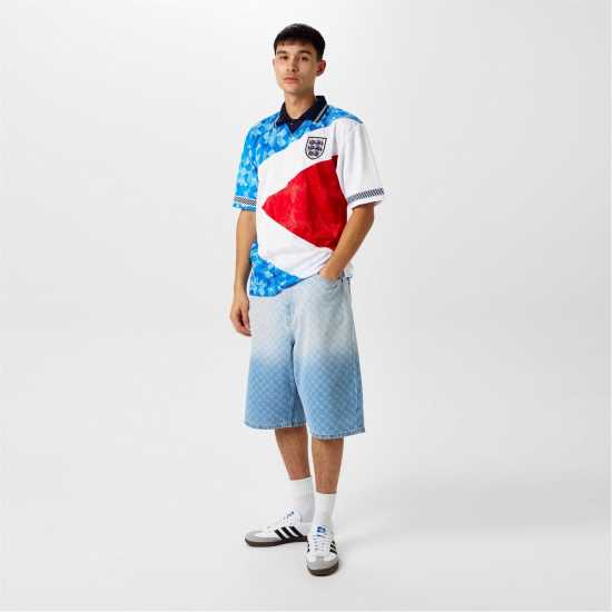 Футболни отбори и стоки Score Draw England 1990 Mash Up Retro Football Shirt Score Draw England 1990 Mash Up Retro Football Shirt Футболни отбори и стоки