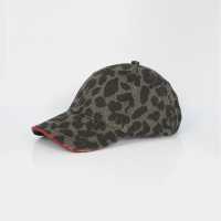 Brave Soul Print Mens Cap With Contrast Stripe Сиво/Черен Леопард Brave Soul Print Mens Cap With Contrast Stripe Сиво/Черен Леопард