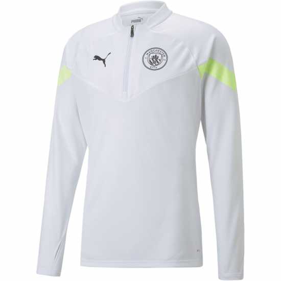 Puma Мъжка Спортна Тениска Manchester City Fc Quarter Training Top Mens White Fizz Lght Мъжки ризи
