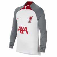 Nike Детско Горнище За Тренировка Liverpool Drill Top Juniors White/Red Детски горнища с цип