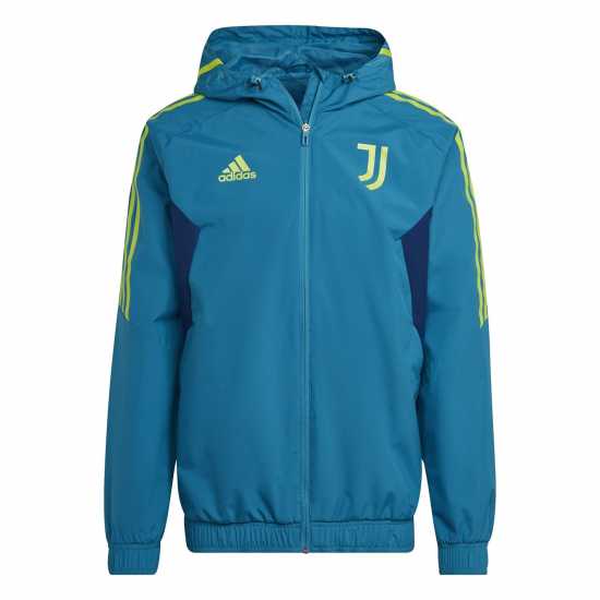 Футболни тренировъчни якета Adidas Juventus Condivo 22 All-Weather Jacket Adults Adidas Juventus Condivo 22 All-Weather Jacket Adults Футболни тренировъчни якета