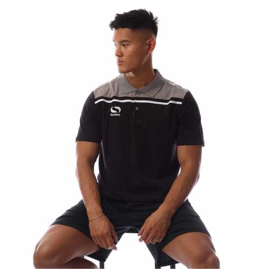 Sondico Блуза С Яка Men's Performance Polo Shirt Черно/Въглен Sondico Блуза С Яка Men's Performance Polo Shirt Черно/Въглен