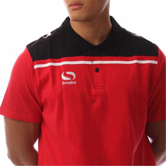 Sondico Блуза С Яка Men's Performance Polo Shirt Червен/Черен Sondico Блуза С Яка Men's Performance Polo Shirt Червен/Черен