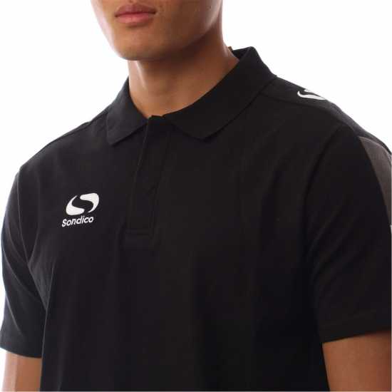 Sondico Блуза С Яка Men's Venata Performance Polo Shirt Черно/Въглен/Бяло 