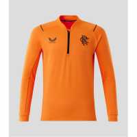 Мъжко Горнище С Цип Castore Rangers Quarter Zip Top Mens Orange Мъжко облекло за едри хора