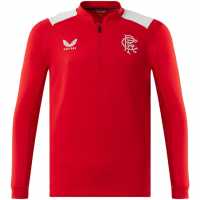 Castore Rangers Fc 1/4 Zip Top Juniors Red 