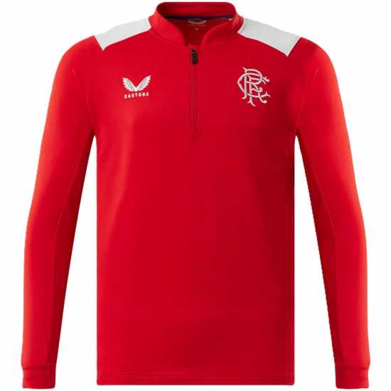 Castore Rangers Fc 1/4 Zip Top Juniors Red Castore Rangers Fc 1/4 Zip Top Juniors Red