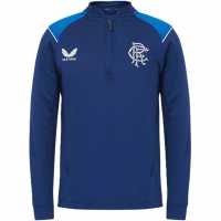 Castore Rangers FC 1/4 Zip Top Juniors Navy 