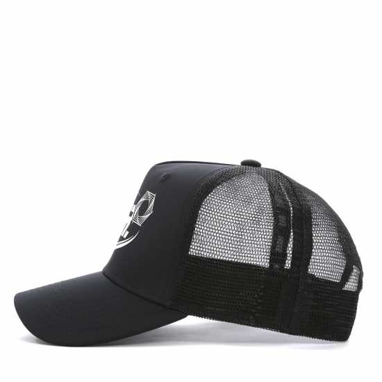 Societe Noir Men's Swoosh Mesh Trucker Cap Black/White 