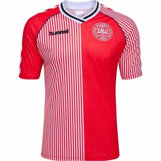 Футболни тренировъчни горнища Hummel Denmark Retro Shirt 1986 Juniors Hummel Denmark Retro Shirt 1986 Juniors Футболни тренировъчни горнища