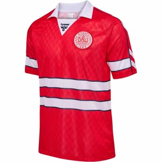 Hummel Домакинска Футболна Фланелка Denmark Retro Home Shirt 1988 Juniors  Футболни тренировъчни горнища