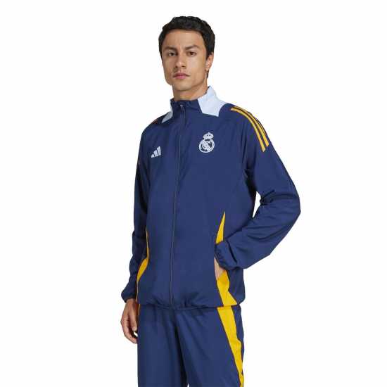Футболни тренировъчни якета Adidas Real Madrid Anthem Jacket 2024 2025 Adults Adidas Real Madrid Anthem Jacket 2024 2025 Adults Футболни тренировъчни якета
