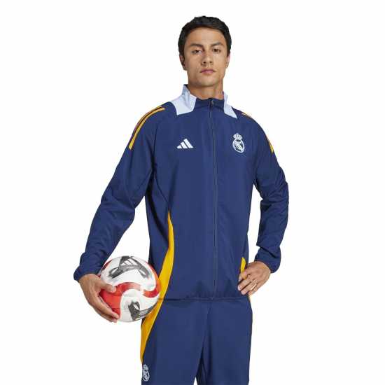 Футболни тренировъчни якета Adidas Real Madrid Anthem Jacket 2024 2025 Adults Adidas Real Madrid Anthem Jacket 2024 2025 Adults Футболни тренировъчни якета