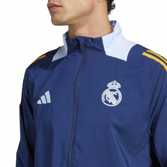 Футболни тренировъчни якета Adidas Real Madrid Anthem Jacket 2024 2025 Adults Adidas Real Madrid Anthem Jacket 2024 2025 Adults Футболни тренировъчни якета