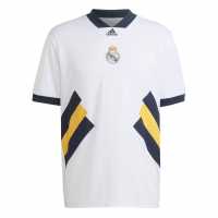 Adidas Мъжка Риза Real Madrid Icon Retro Shirt Mens  Футболни тренировъчни горнища