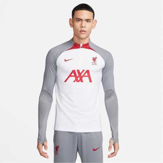 Nike Liverpool Drill Top Adults White/Red Мъжки ризи