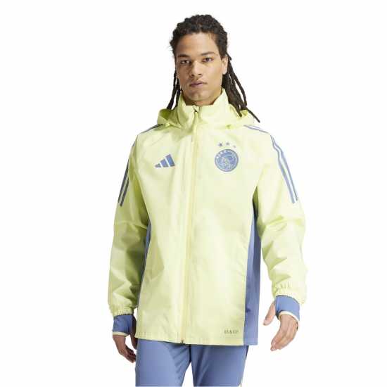 Футболни тренировъчни горнища Adidas Ajax Rain Jacket 24/25 Mens Adidas Ajax Rain Jacket 24/25 Mens Футболни тренировъчни горнища